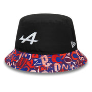 Alpine F1 Monaco Tapered Bucket Hat Adults - Multicolour/Black
