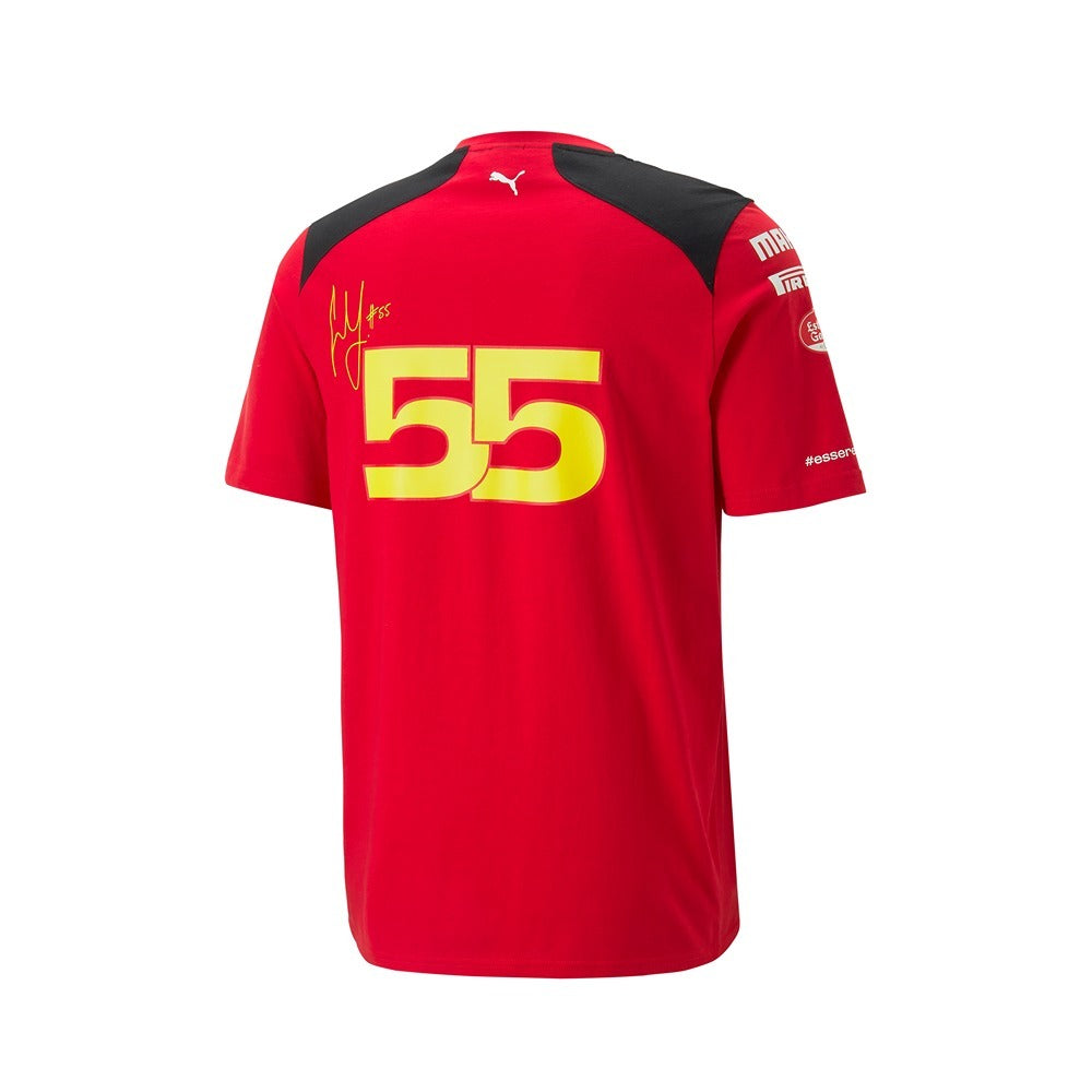 Scuderia Ferrari F1 2023 Team Sainz Tee Mens - Red