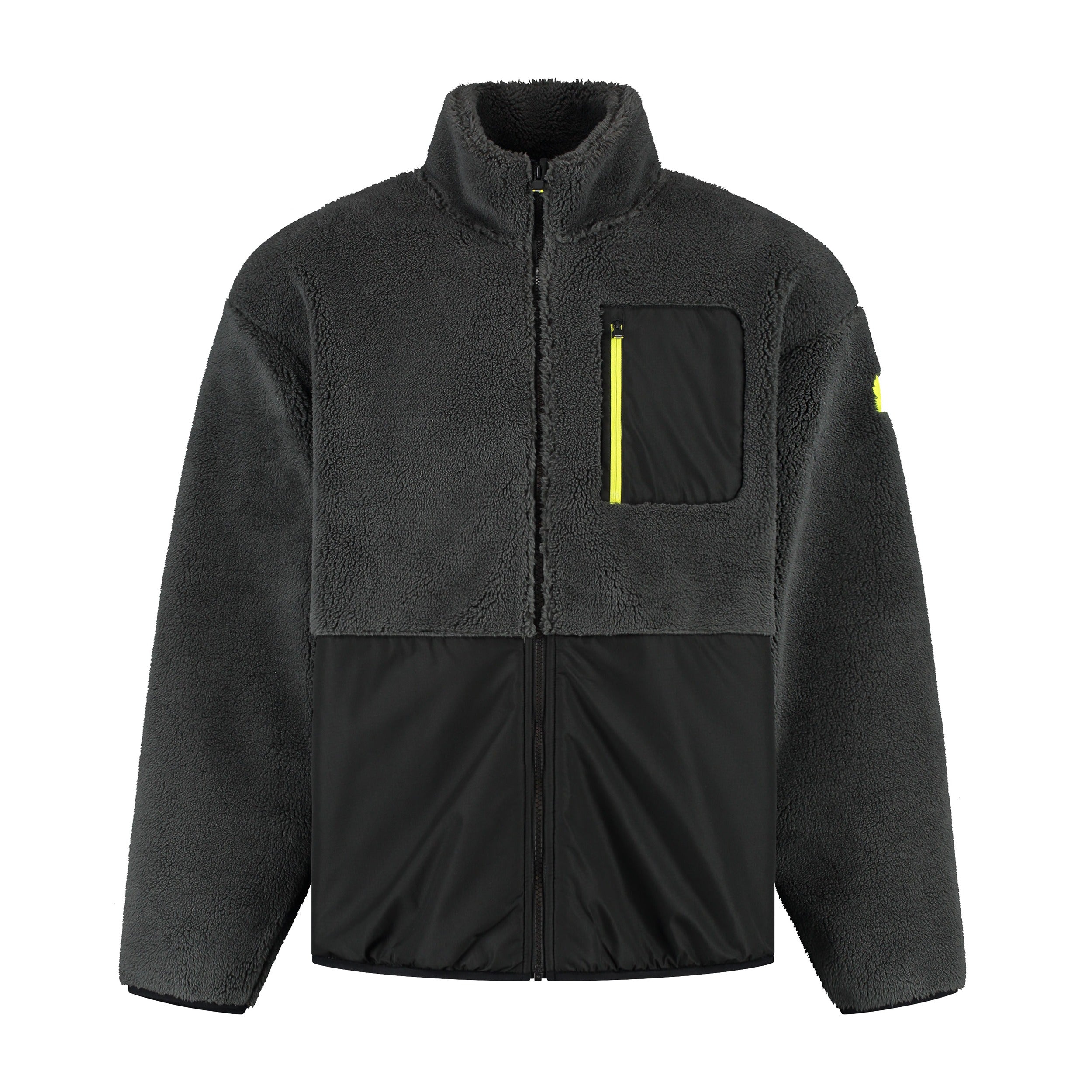 Aston Martin F1 Tech Sherpa Jacket Mens - Pirate Black