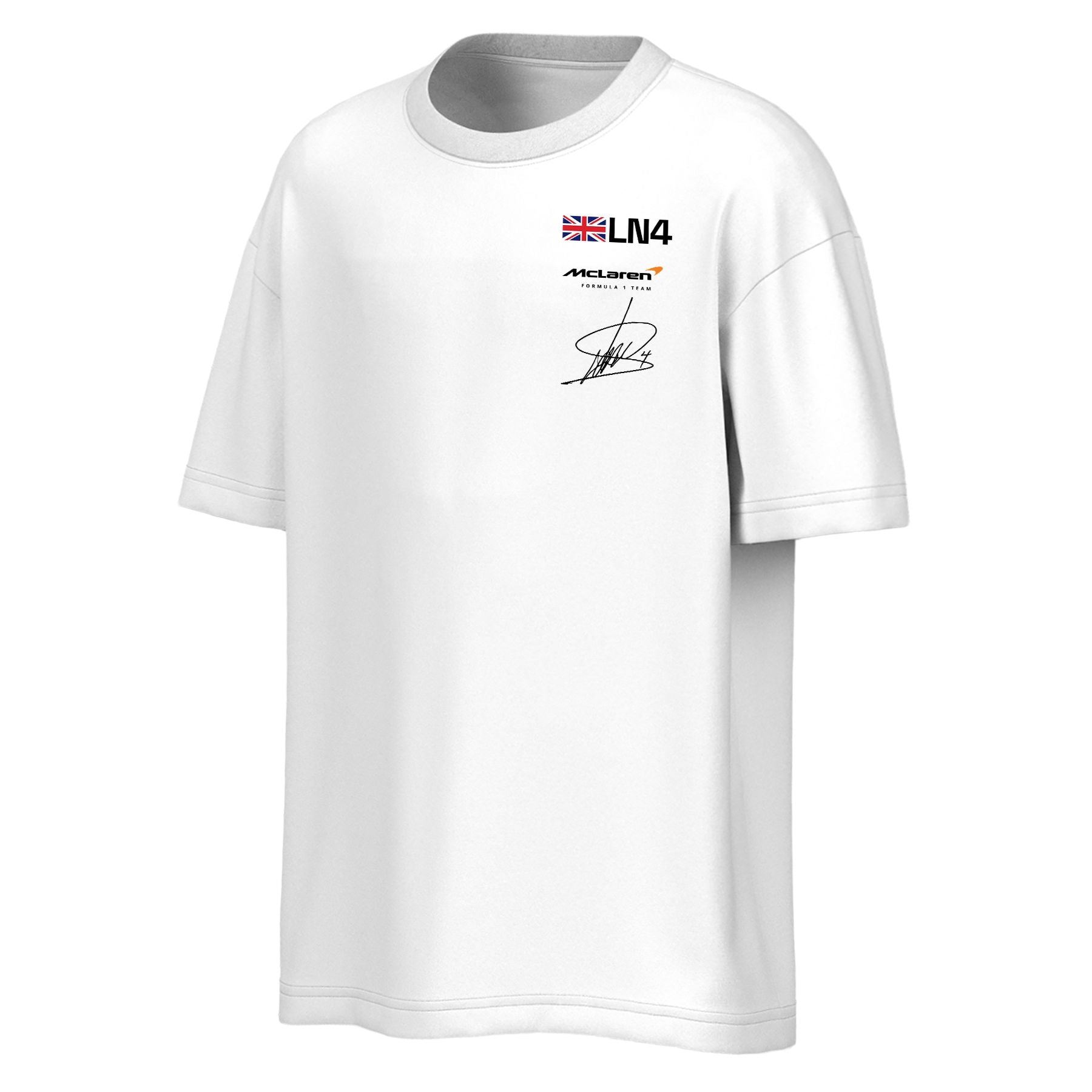 McLaren Racing F1 Lando Norris Impulse Short Sleeve Heavyweight Tee Mens - White