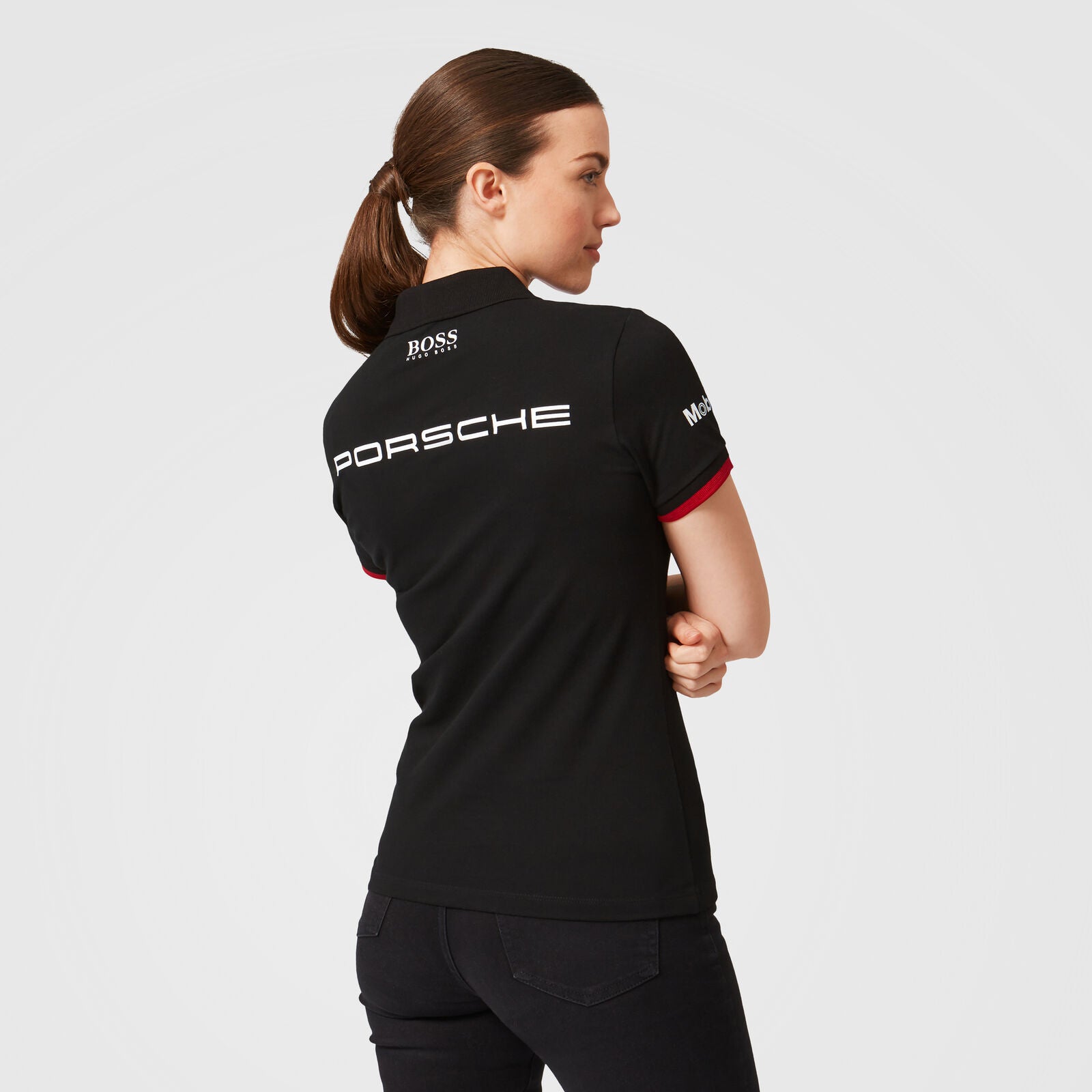Porsche Motorsport Team Womens Polo - Black