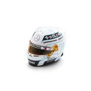 Spark Mercedes AMG Petronas F1 George Russell 2024 Qatar GP Mini Helmet Unisex - White - 1:5 Scale