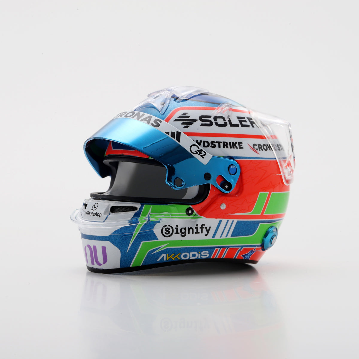 Spark Mercedes AMG Petronas F1 Team Kimi Antonelli 2026 Mini Helmet Adults - Multicolour - 1:5 Scale