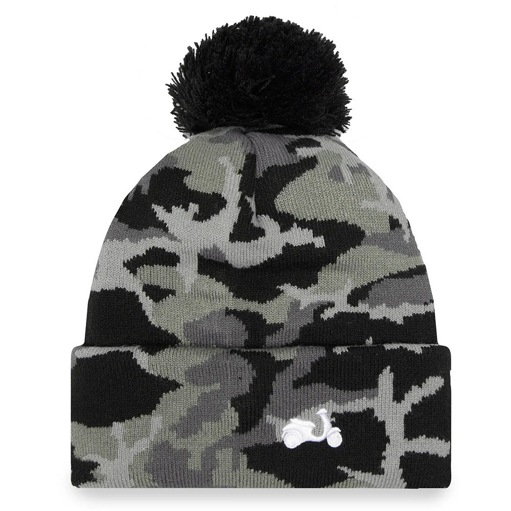Vespa Camo Bobble Beanie