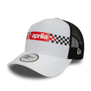 Aprilia Checker Print Trucker Cap Adults - White