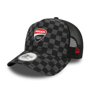 Ducati All Over Print Check Trucker Cap Adults - Black