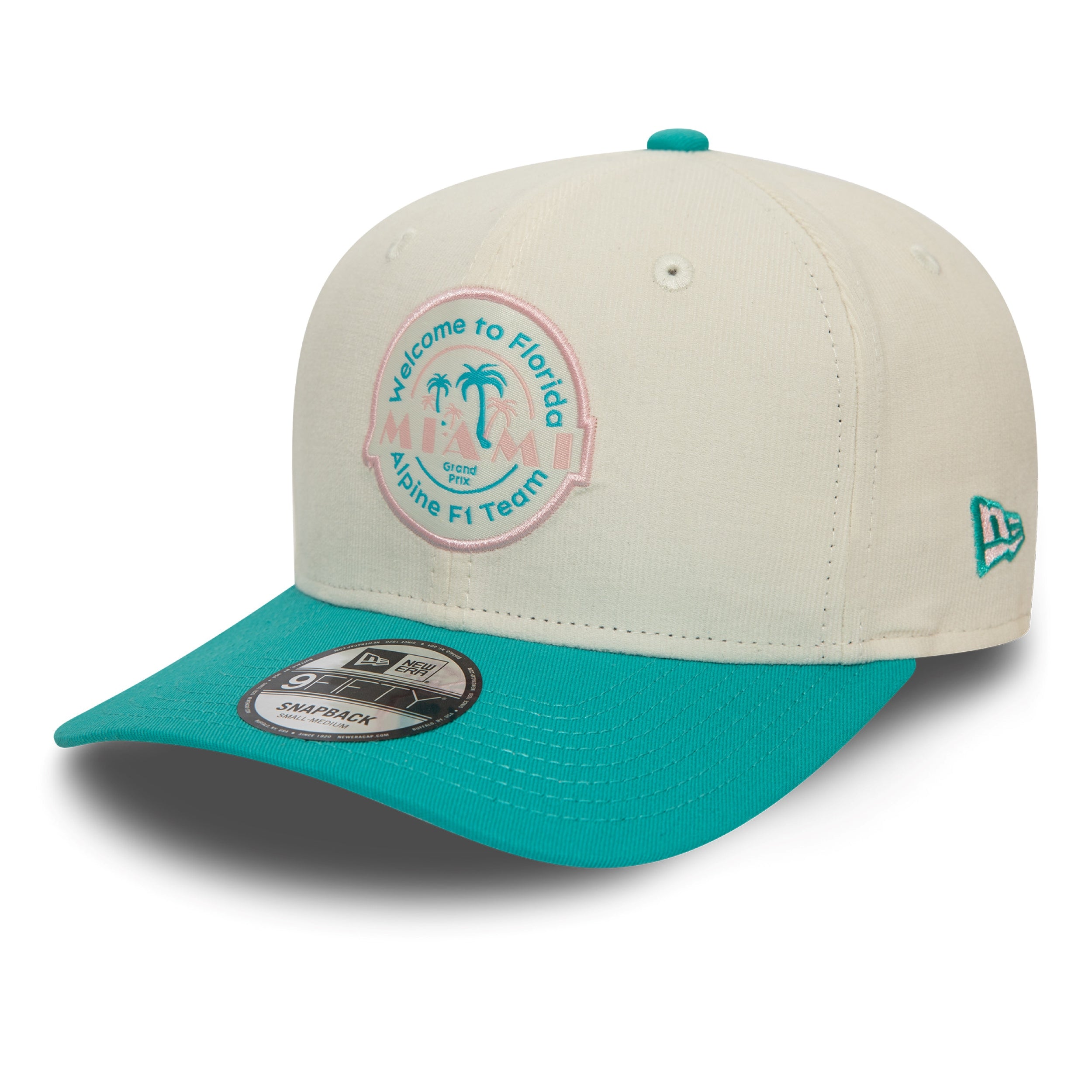 Alpine F1 Miami 9Fifty Cap Pre Curve Cap Adults - Chalk White