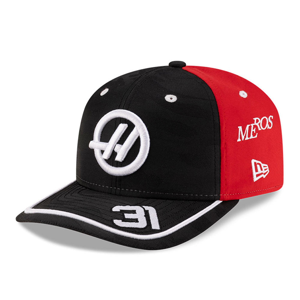 Haas F1 Team 2025 Esteban Ocon Camo 9Seventy Cap Stretch Snap Adults - Black/Scarlet