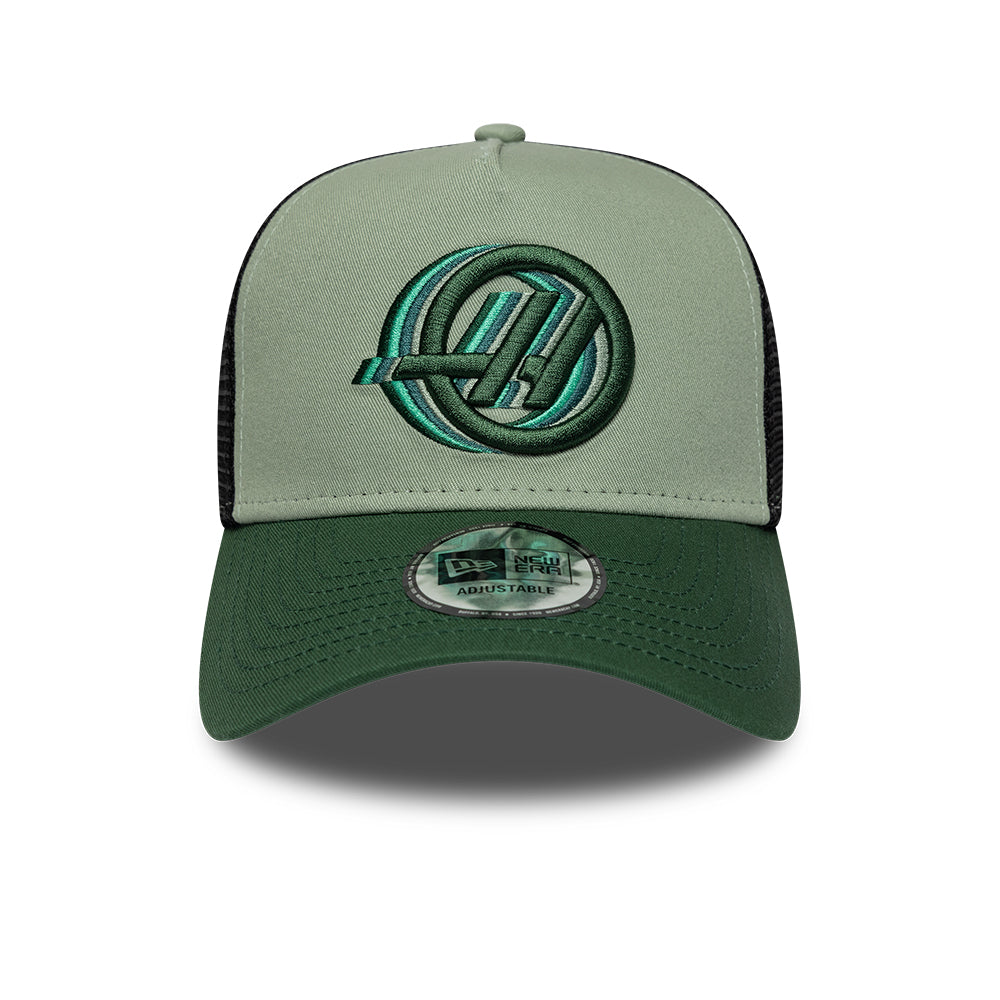 Haas F1 Seasonal 9Forty Cap Trucker Cap Adults - Dark Green