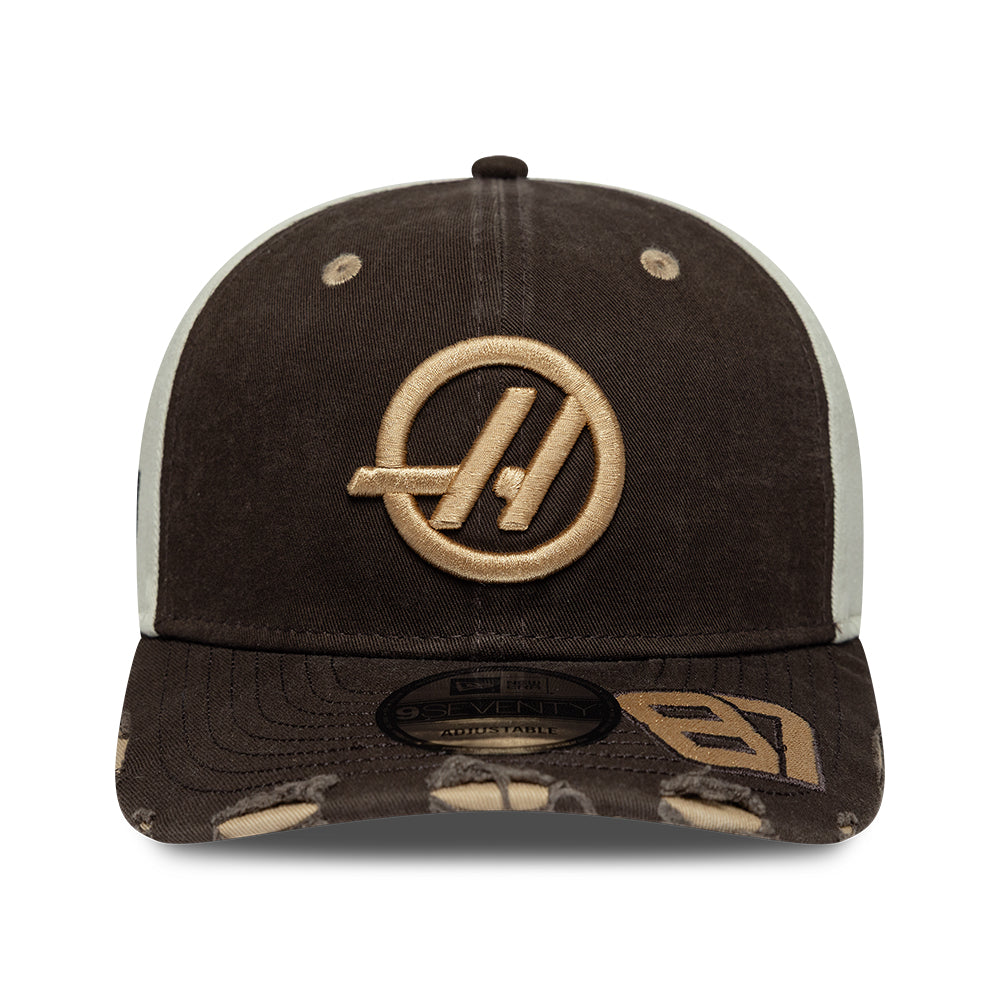 Haas F1 Team 2026 Special Edition Oliver Bearman Austin 9Seventy Cap Stretch Snap Adults - Brown Suede