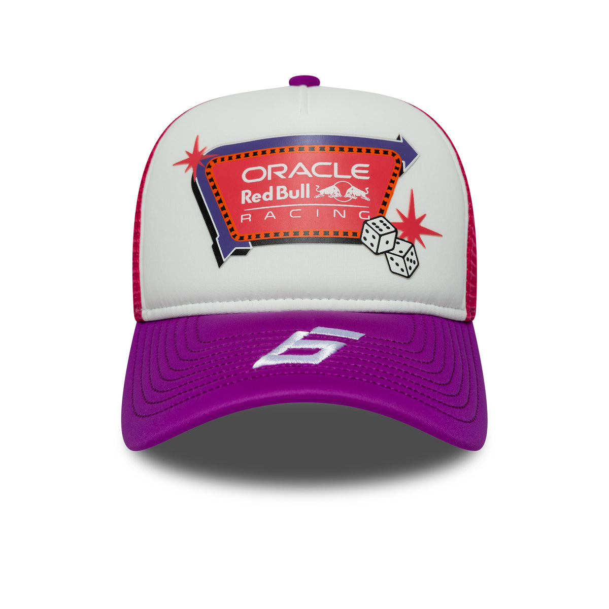 Red Bull Racing F1 2026  Isack Hadjar Vegas Trucker Cap Adults - Dark Pink/Purple