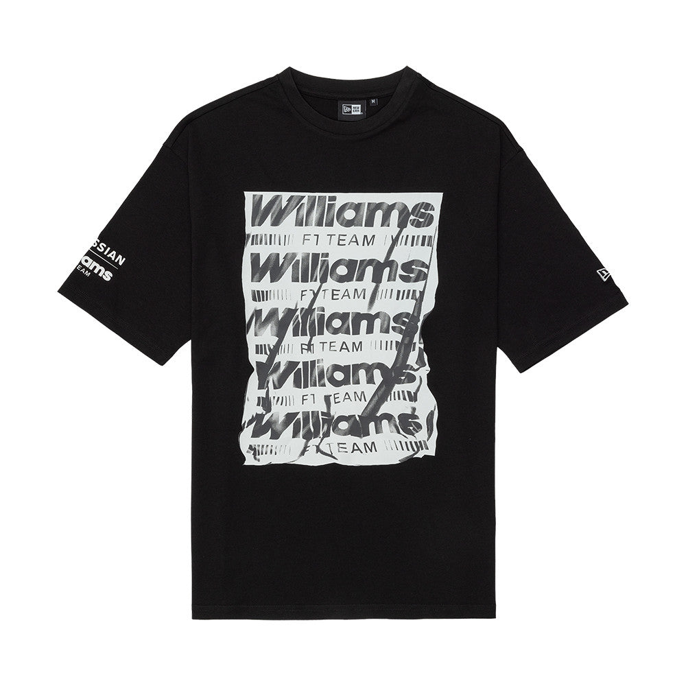 Williams F1 Word Mark Oversized Tee Adults - Black