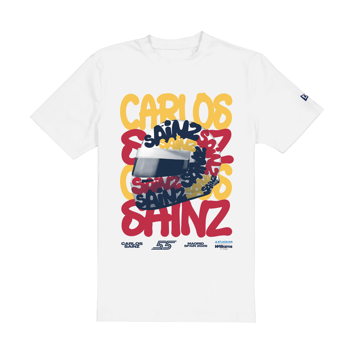 Williams F1 Madrid Carlos Sainz Regular Tee Adults - White