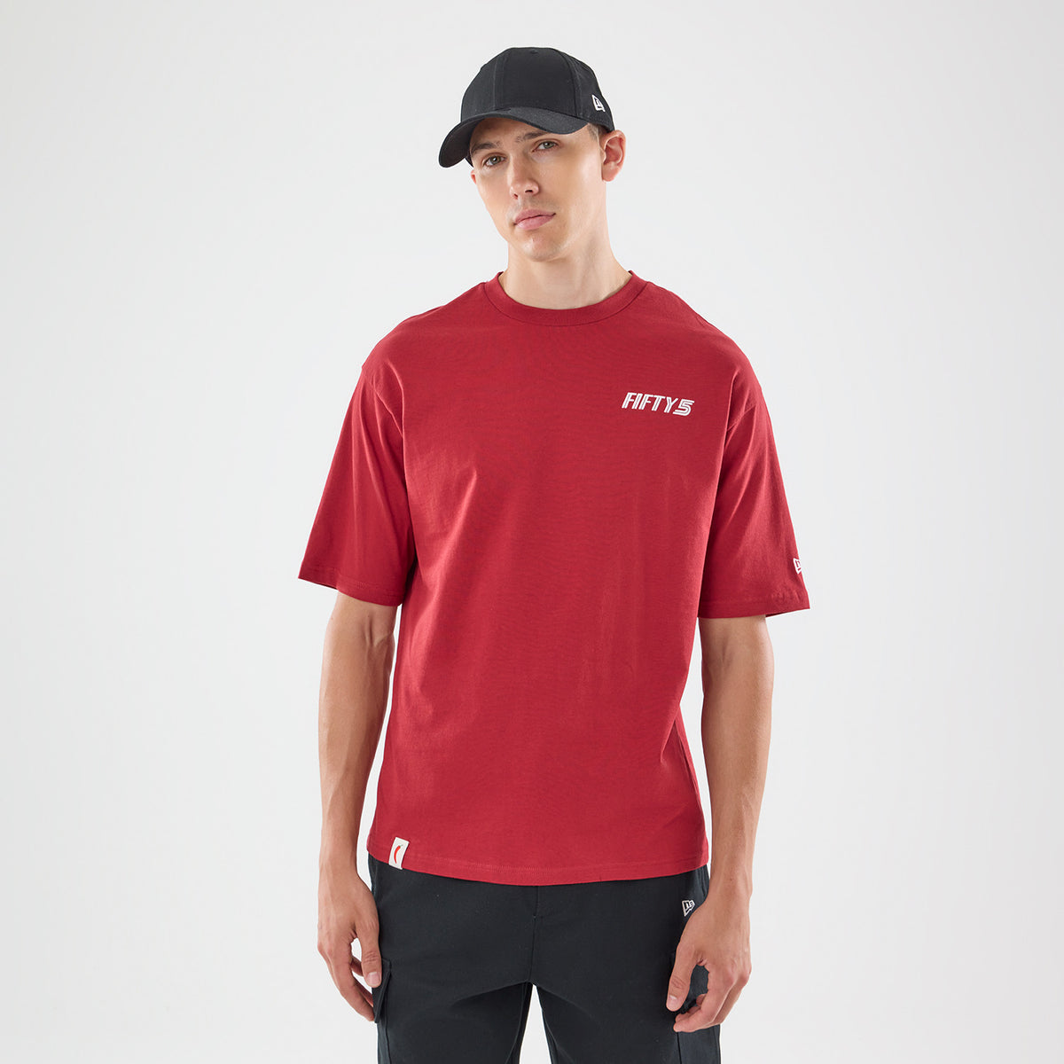 Team Fifty5 Madrid Oversized Tee Adults - Red