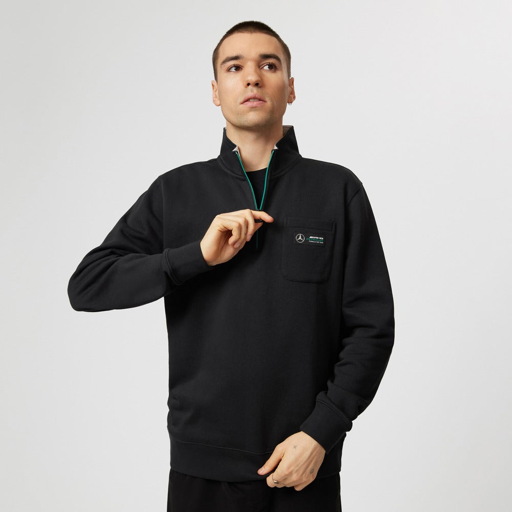 Mercedes AMG Petronas F1 Quarter Zip Mens - Black