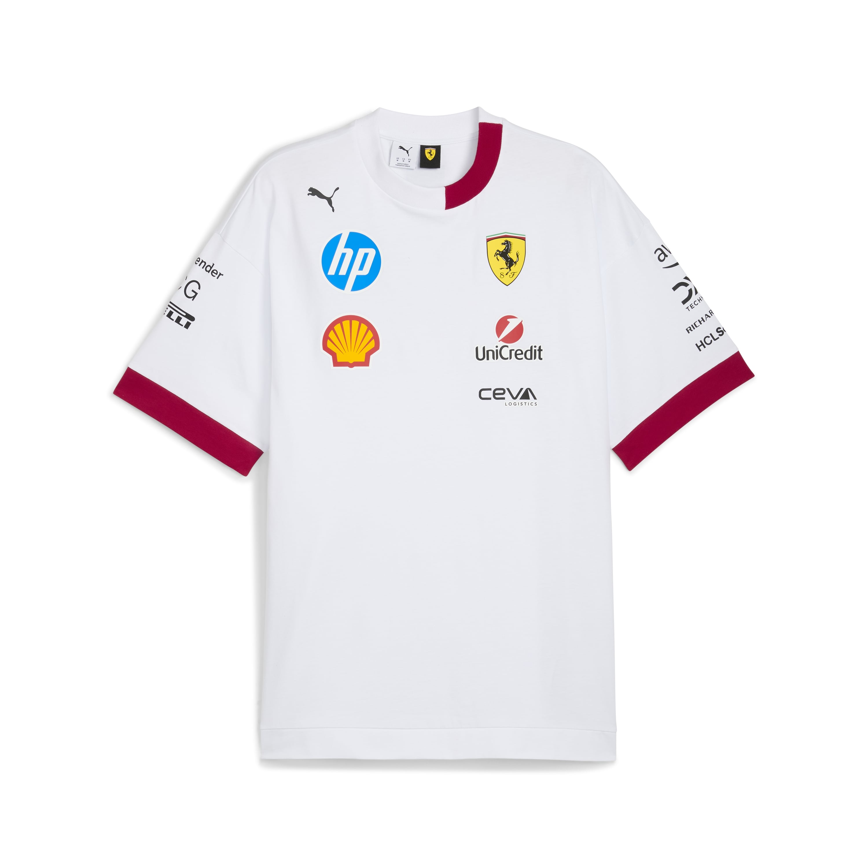 Scuderia Ferrari F1 Drivers Oversized Tee Mens - White