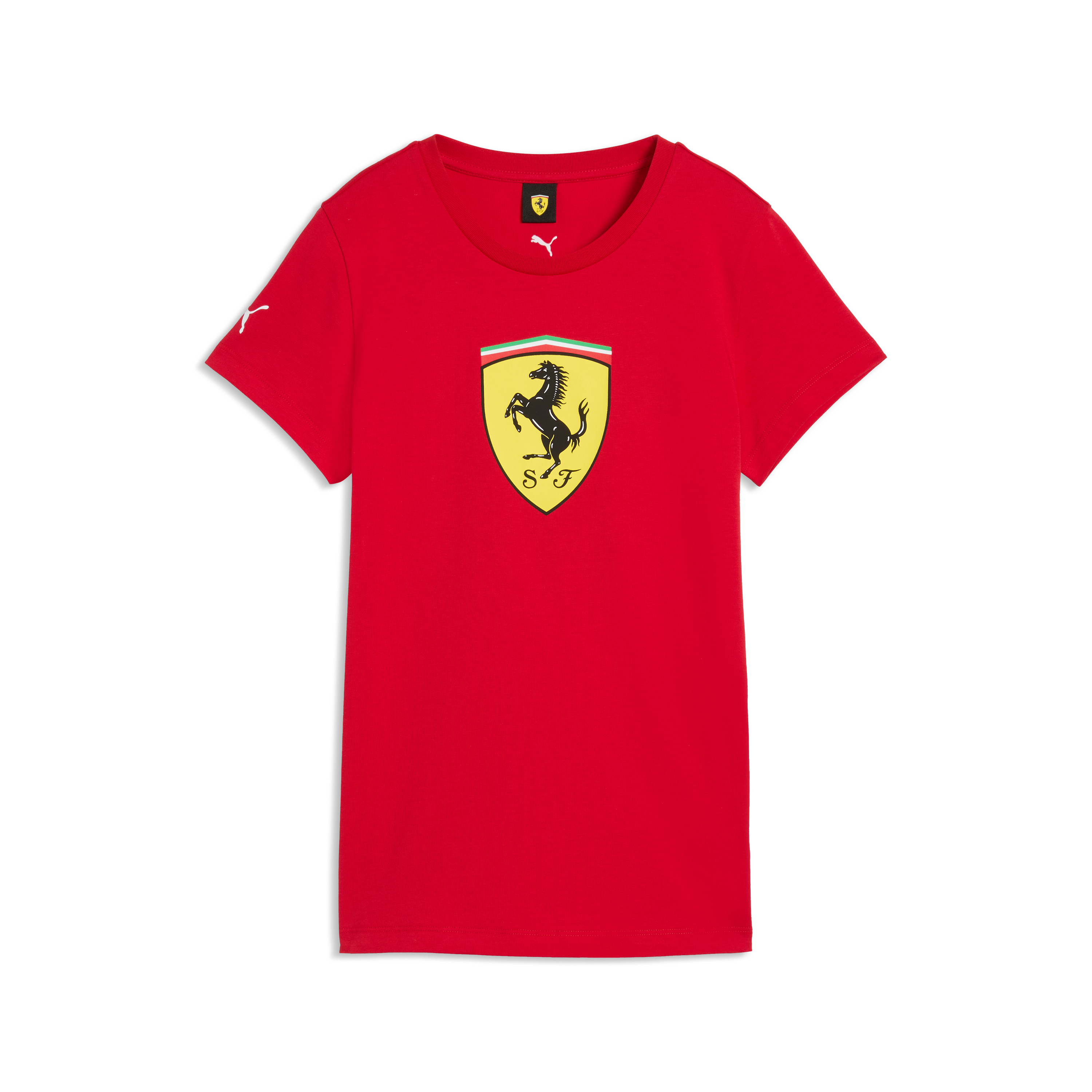 Scuderia Ferrari F1 Shield Tee Womens - Rosso Corsa