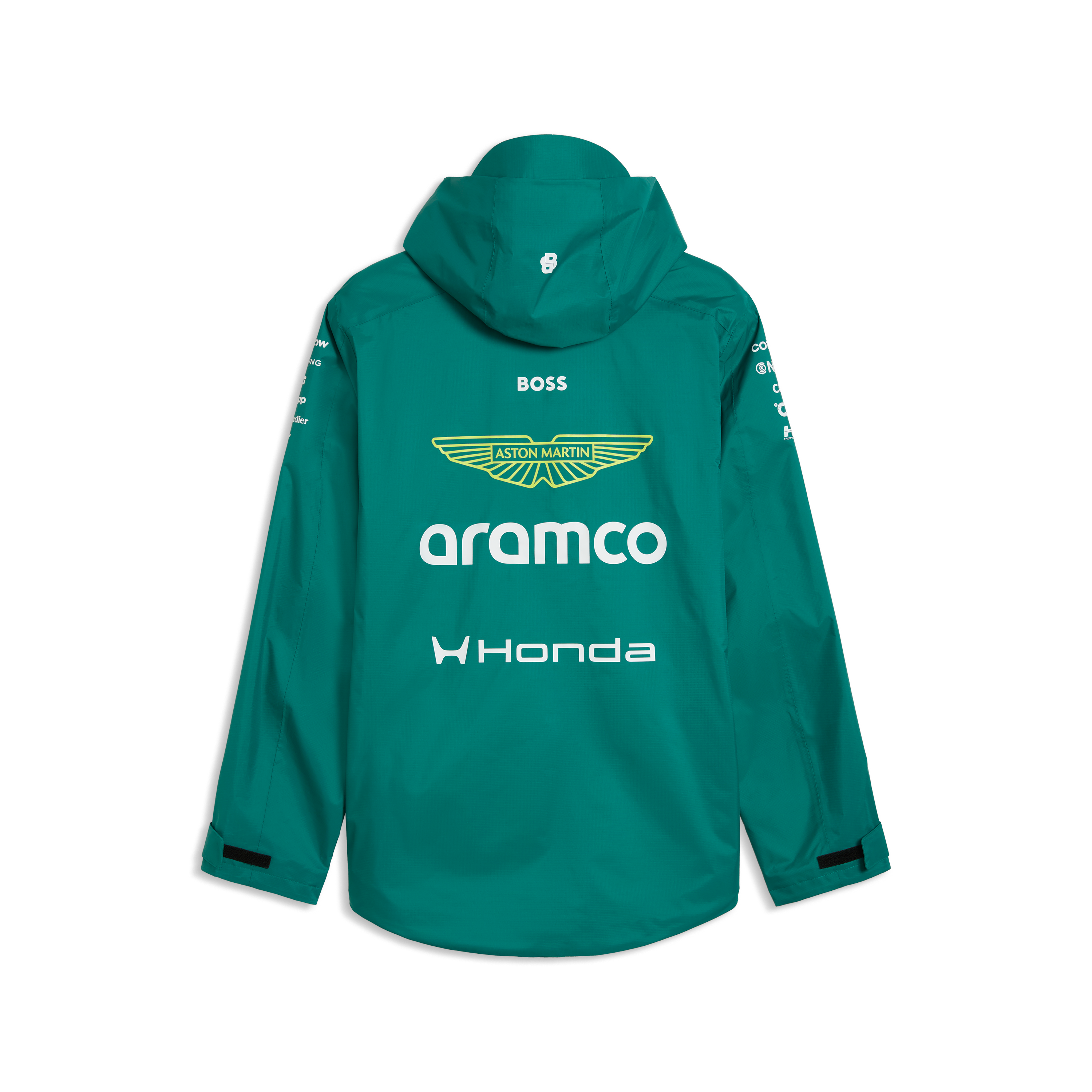 Aston Martin F1 Team 2026 Rain Jacket Mens - Green Lux