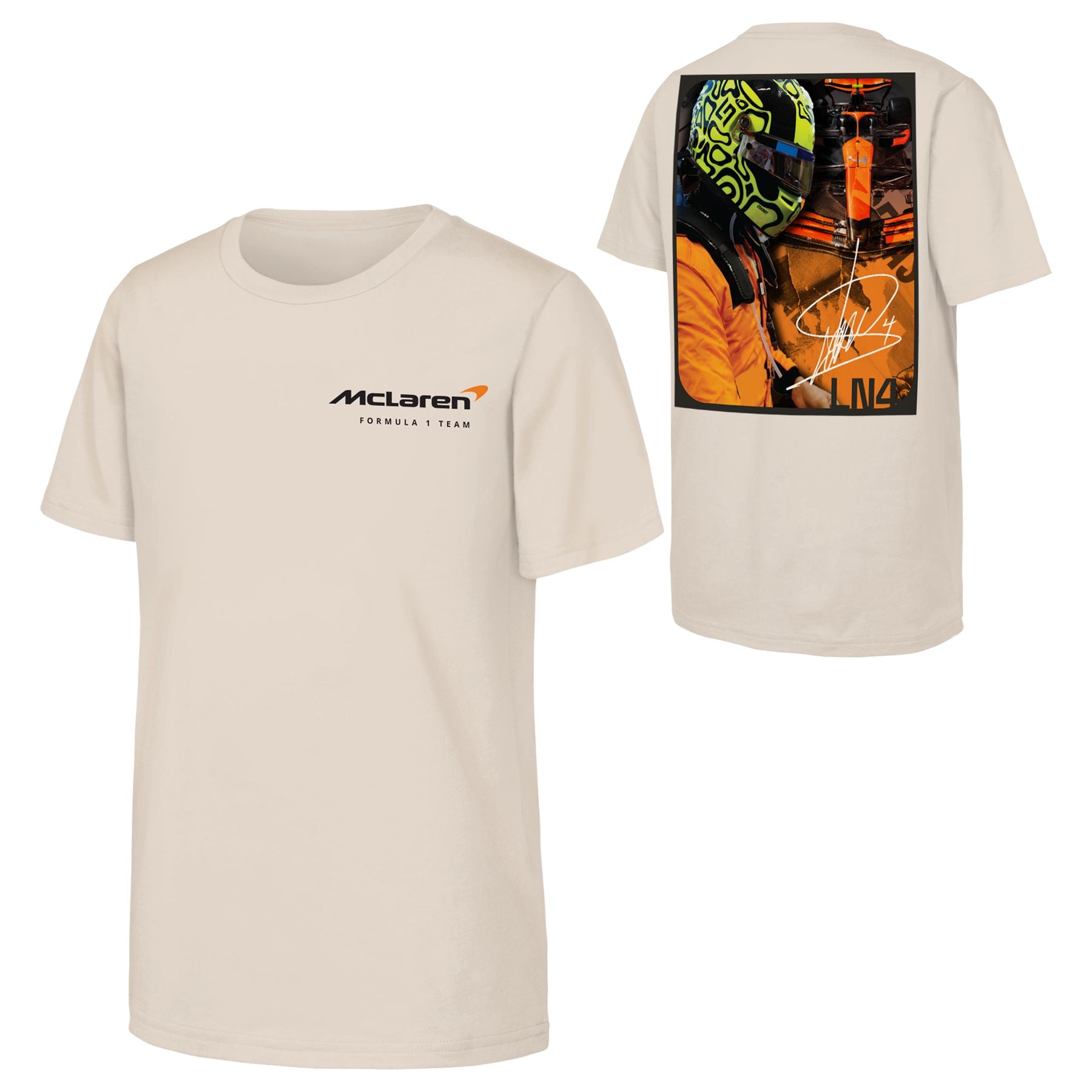 McLaren Racing F1 Lando Norris 4 OG Short Sleeve Tee Kids - Off White