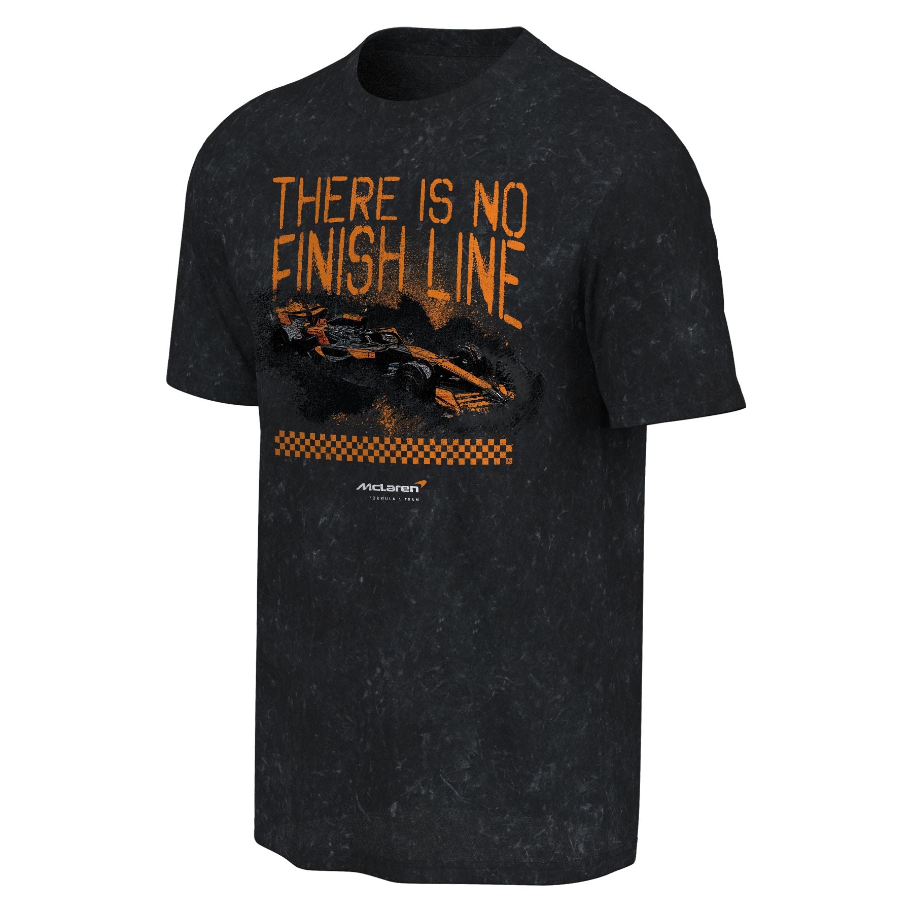McLaren Racing F1 Rugged Road Short Sleeve Mineral Washed Tee Mens - Patch Black