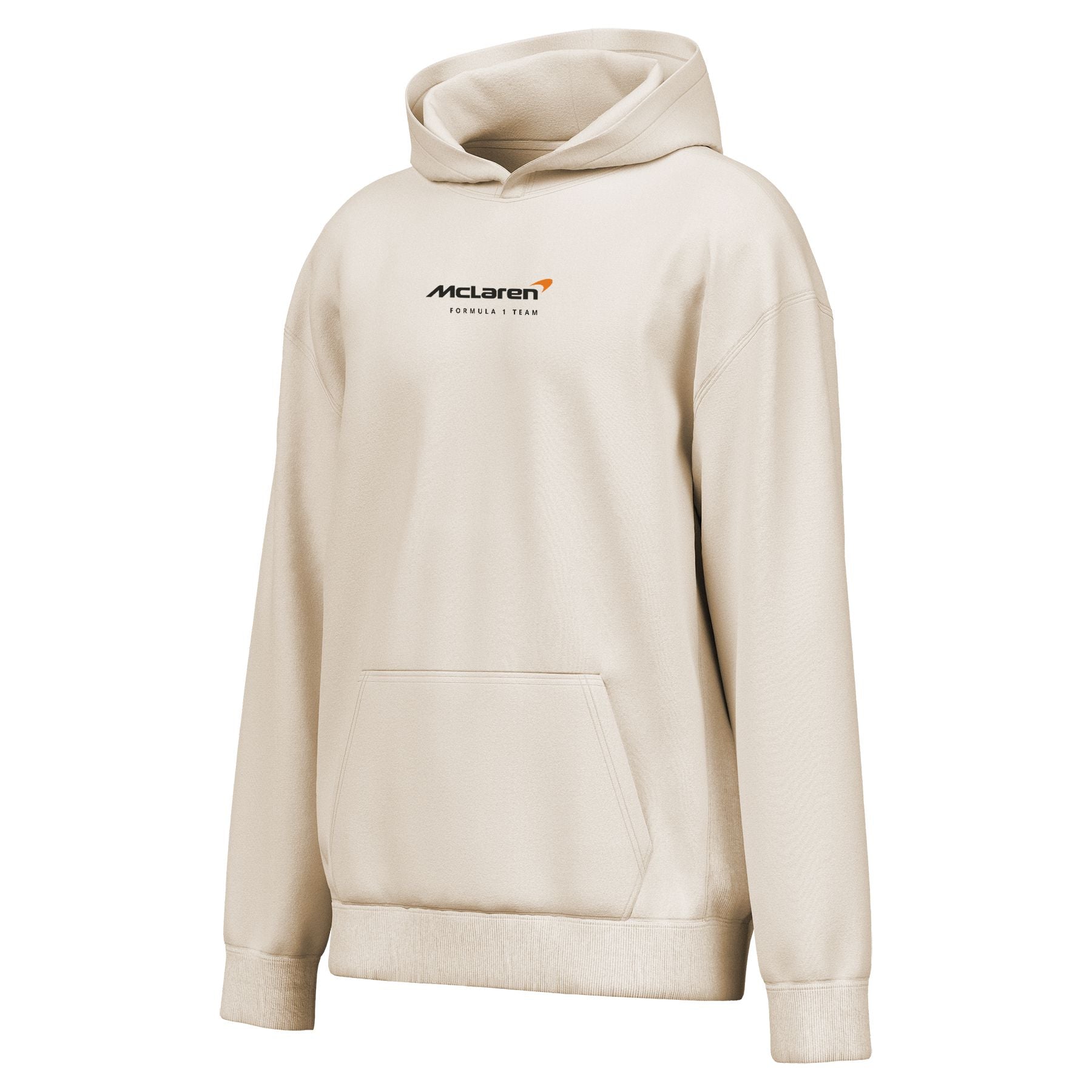 McLaren Racing F1 Drive Fast Pullover Silicone Washed Hoodie Mens - Off White
