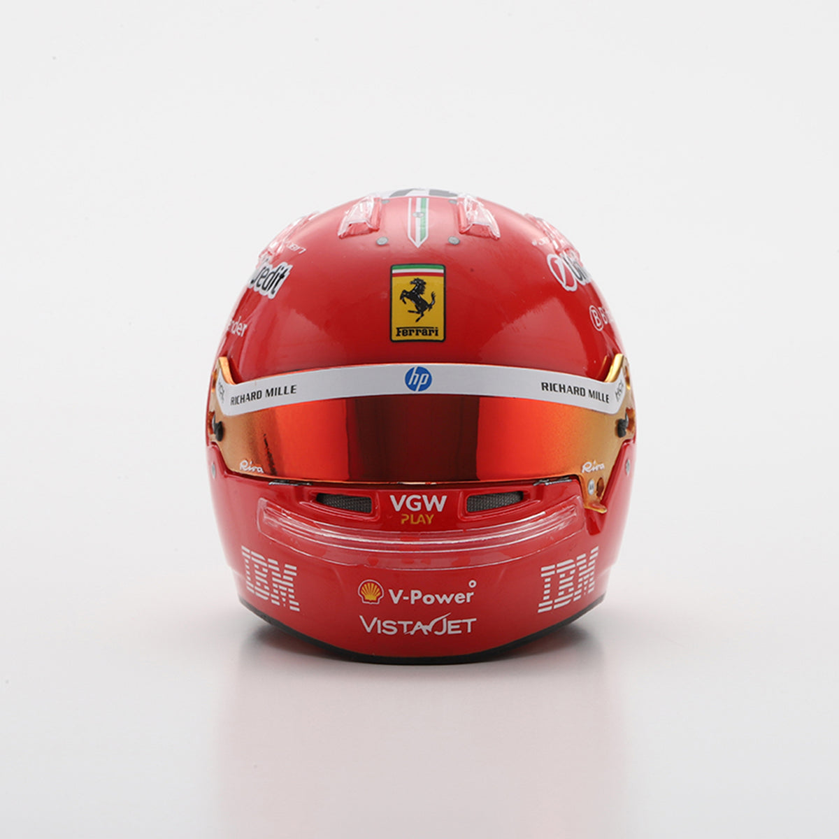 Looksmart Scuderia Ferrari F1 Team Charles Leclerc 2025 Monza GP Mini Helmet Adults - Red - 1:5 Scale