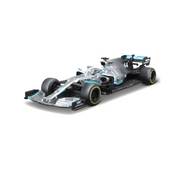 Bburago Mercedes AMG Petronas F1 W10 Lewis Hamilton Model Car Unisex - Silver - 1:43 Scale