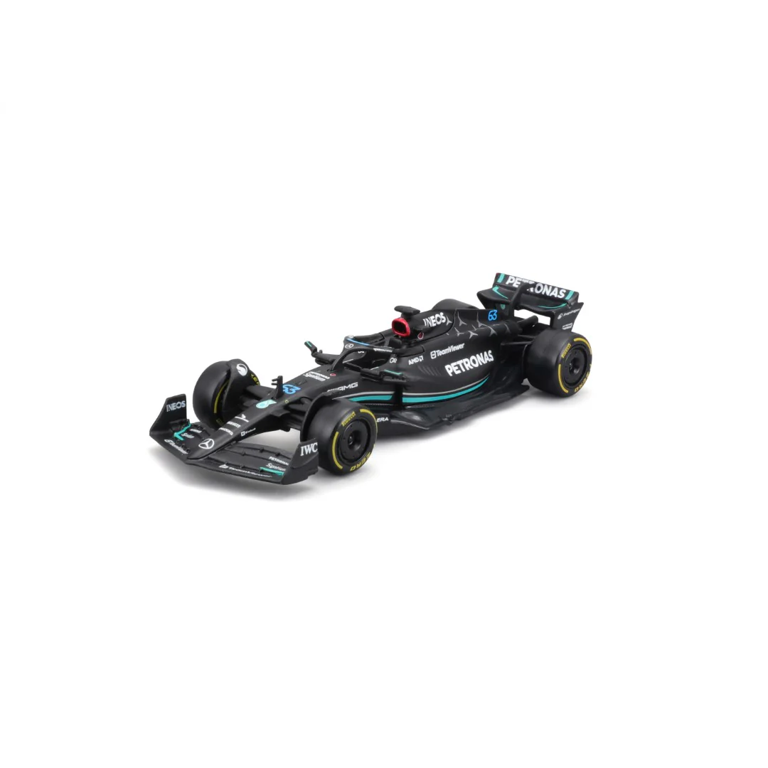 Bburago Mercedes AMG Petronas F1 W14 George Russell 63 Model Car Unisex - Black - 1:43 Scale