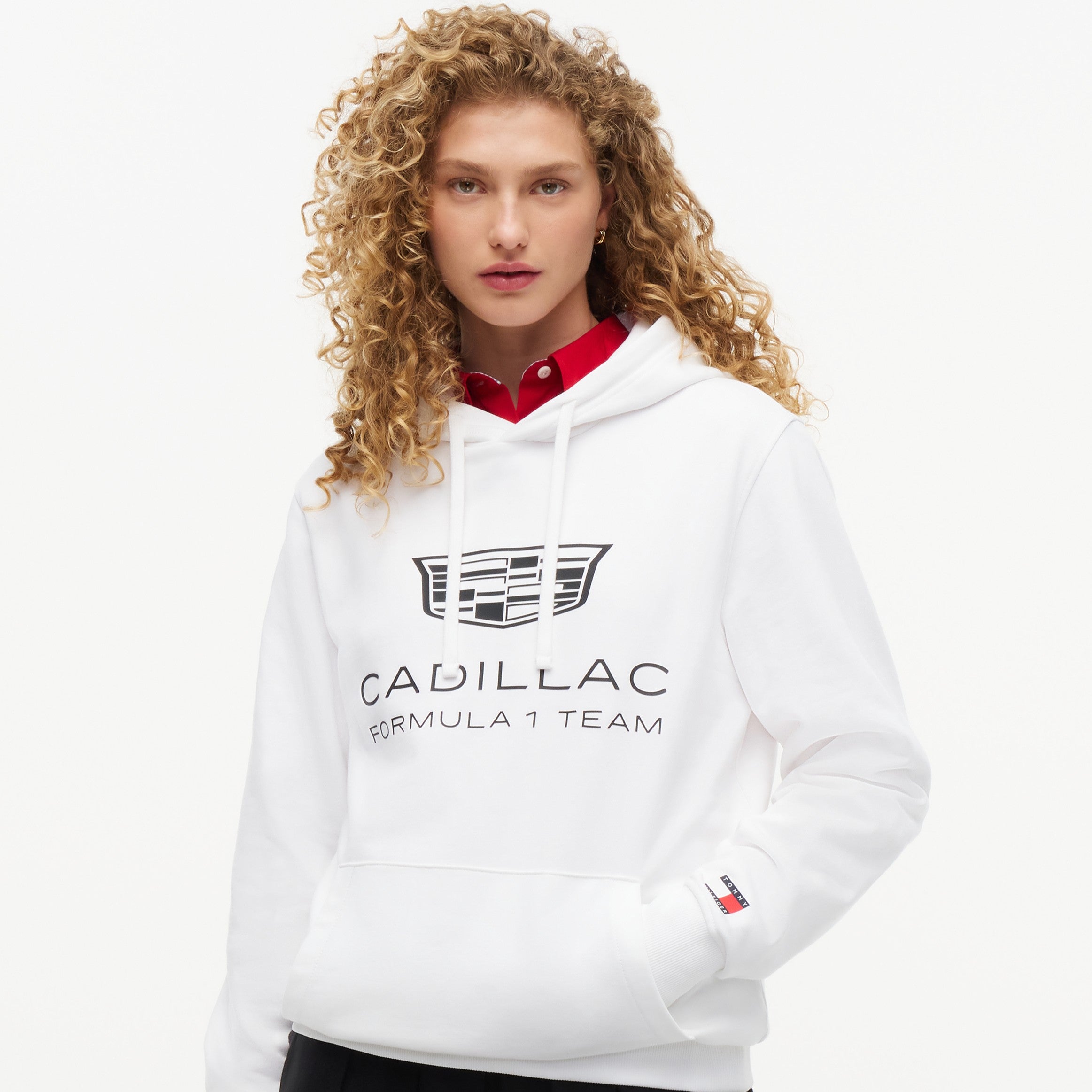 Cadillac F1 X Tommy Hilfiger Shield Hoodie Mens - White