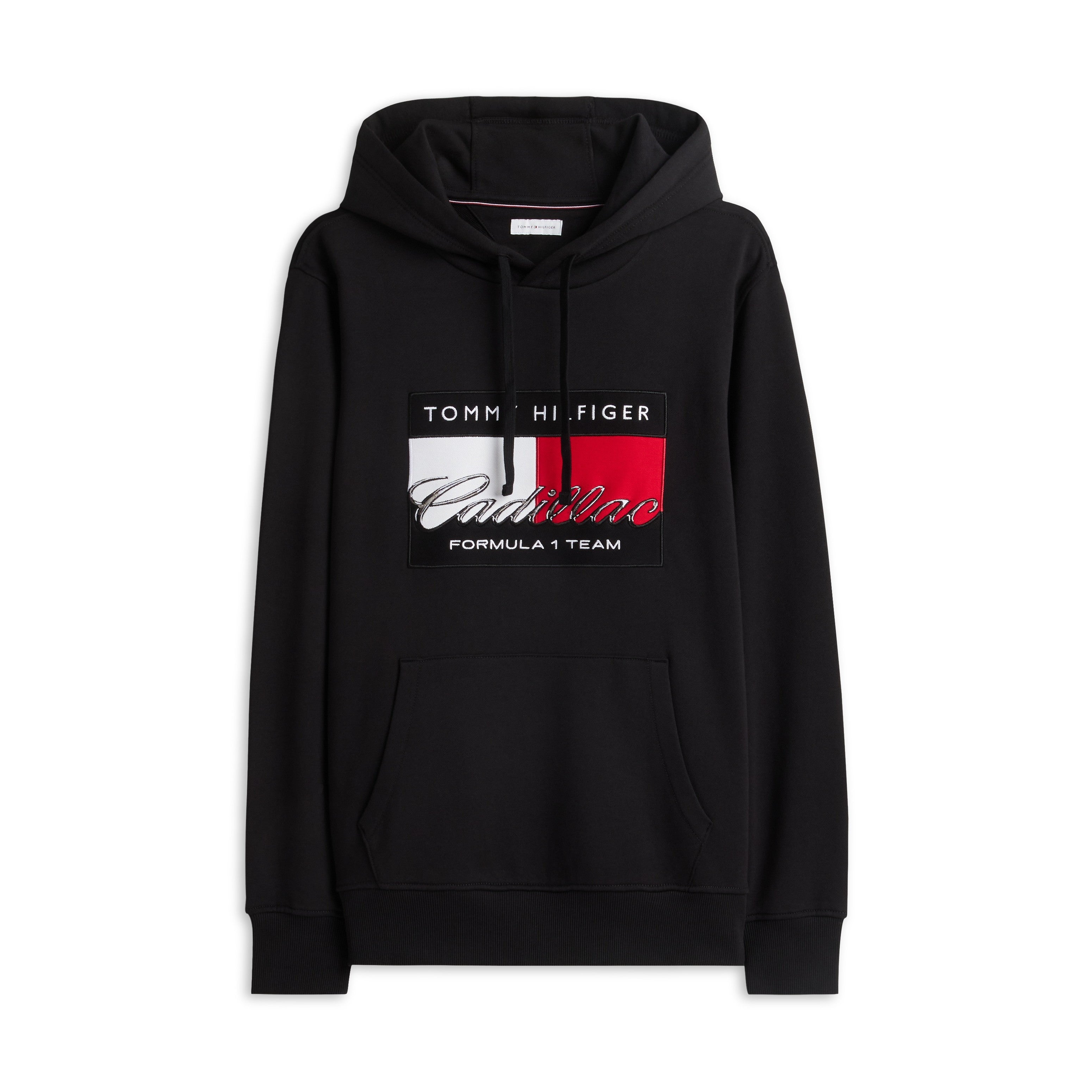 Cadillac F1 X Tommy Hilfiger Graphic Flag Hoodie Mens - Black
