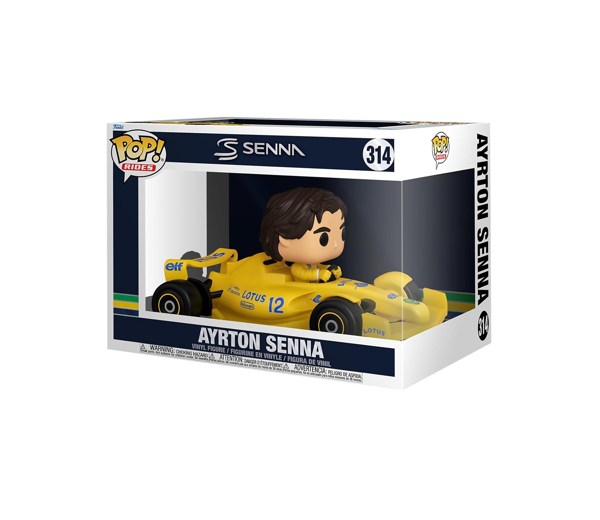 Funko Pop! #314 Team Lotus Ayrton Senna Formula 1 Car Mini Figure - Yellow
