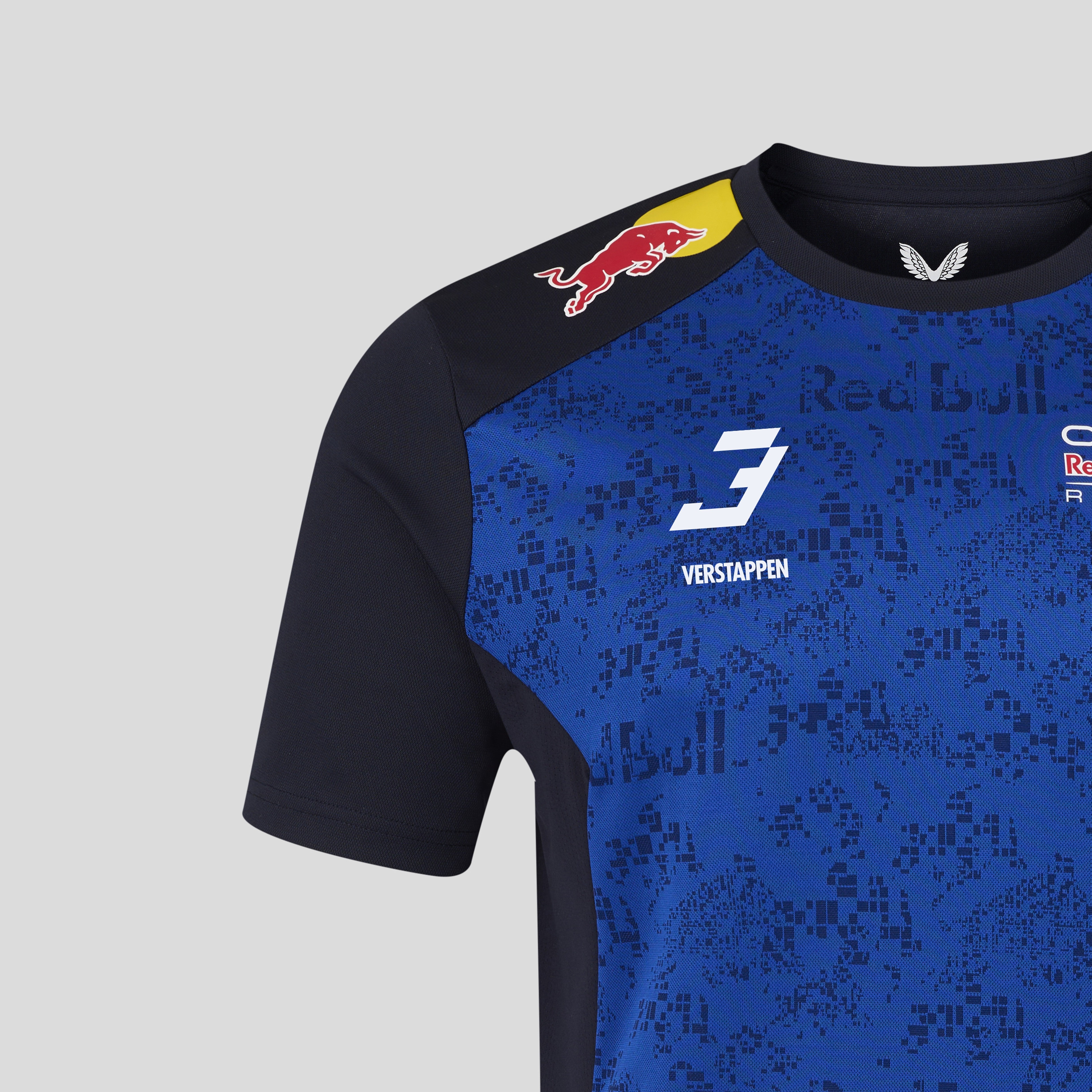 Red Bull Racing F1 Team 2026 T-Shirt Driver Max Verstappen Mens - Night Sky / Surf The Web