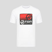 Haas F1 Full Logo Front Graphic T-Shirt Unisex - Bright White